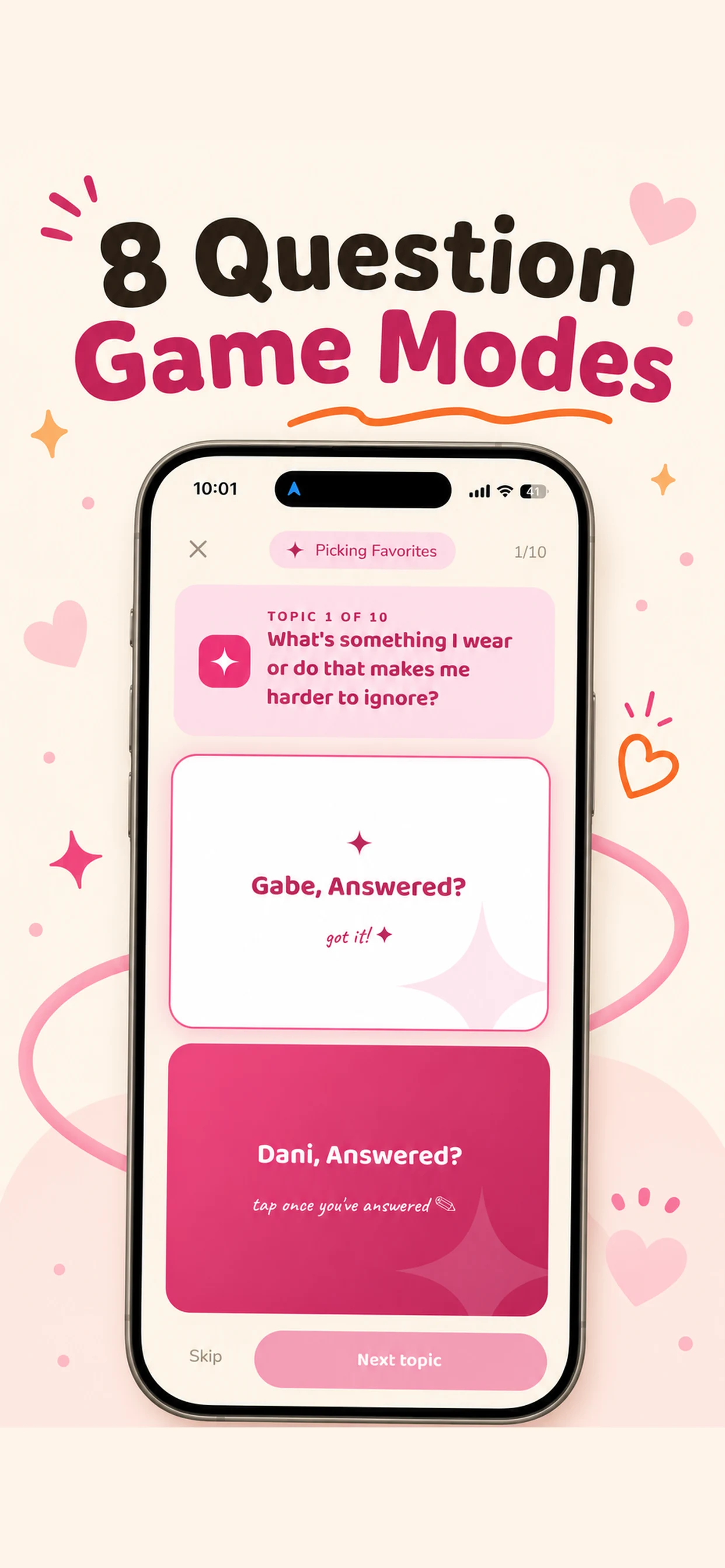 Couples Questions Game Togella screenshot
